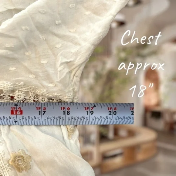 FREE PEOPLE Charlotte Embroidered Swiss Dot Relaxed Tunic/Dress-SM NWT - Picture 14 of 16